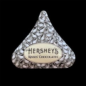 Silver Hershey's Kisses Tin Collectible